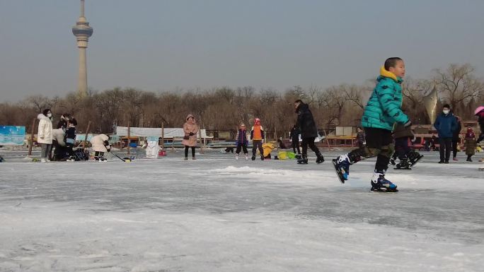 冰雪嘉年华滑冰城市公园北京地标