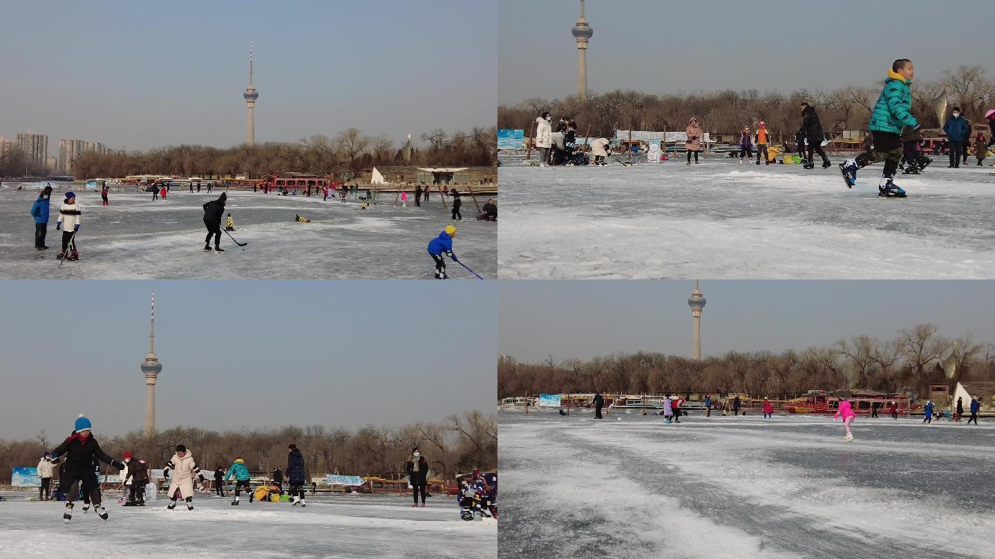 冰雪嘉年华滑冰城市公园北京地标