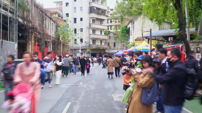 佛山禅城筷子路挥春街写对联传统文化年味