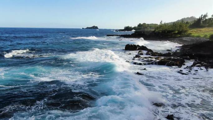 夏威夷毛伊岛东侧哈纳镇附近沿海地区