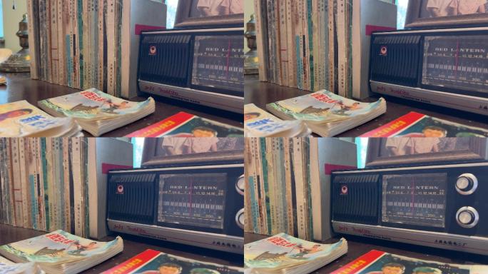 老旧的收音机青岛红灯牌收音机