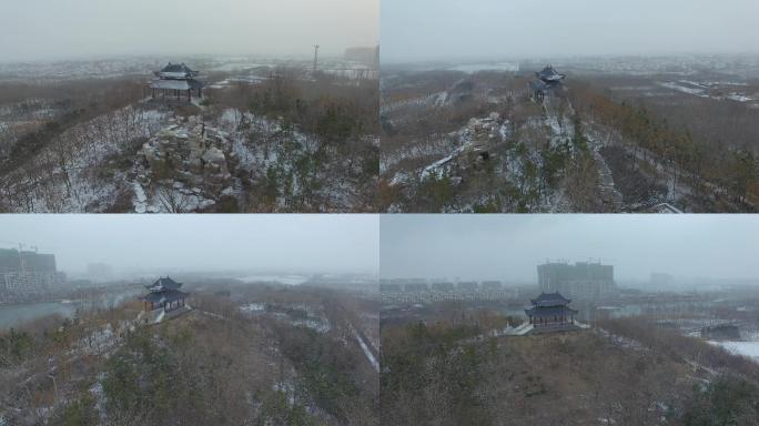 桓台 红莲湖雪景