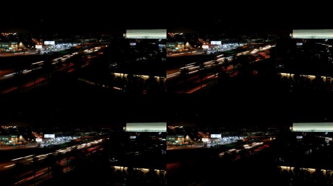 街道的延时视频城市夜景宣传车流量延时