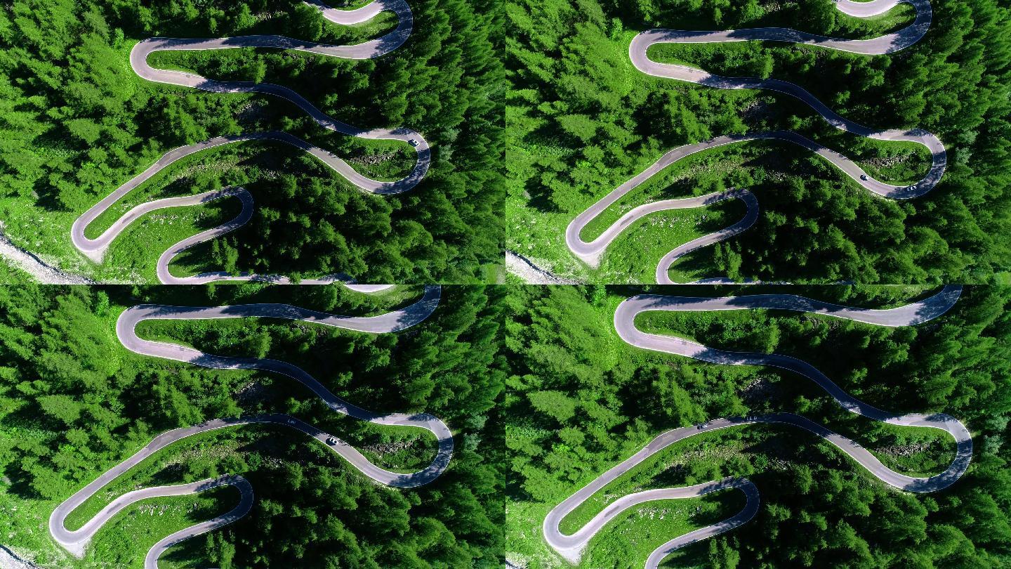 曲折道路中国交通乡村农村公路建设