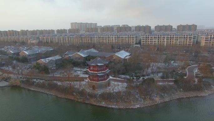 桓台 红莲湖雪景
