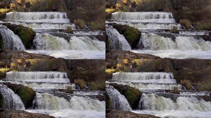 威斯康星州哈德逊市柳树河州立公园著名瀑布