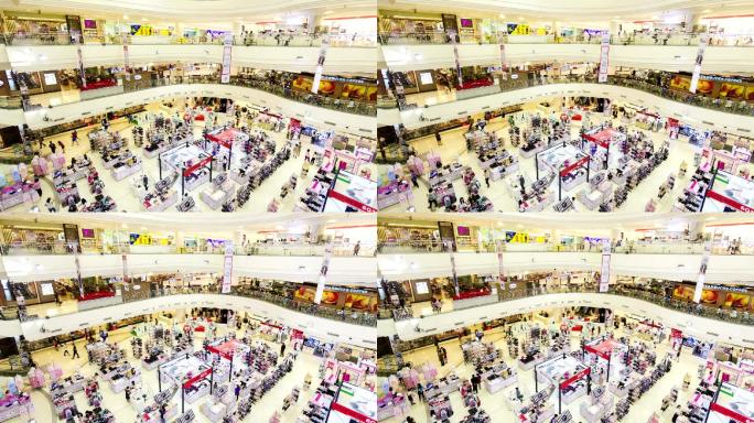 许多人在购物中心商场商业品牌导购超市人流