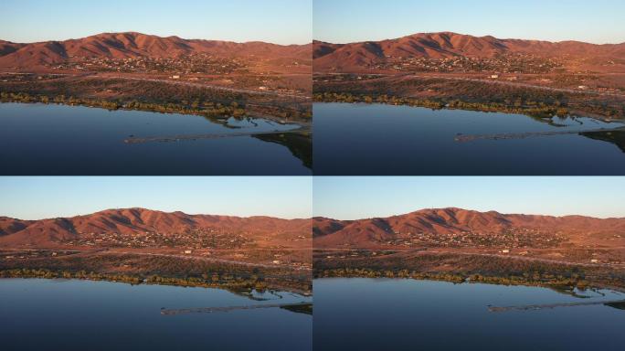 加州棕榈谷湖无人机景观