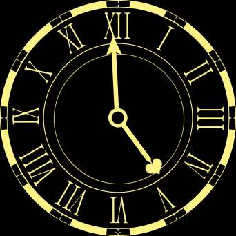 金色表盘钟表指针转动旋转视频素材