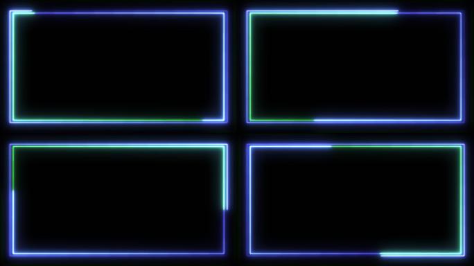 霓虹辉光无缝艺术背景抽象运动屏幕4k