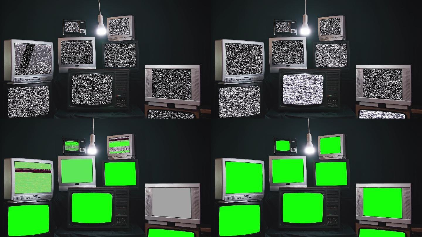 复古电视抠像绿幕