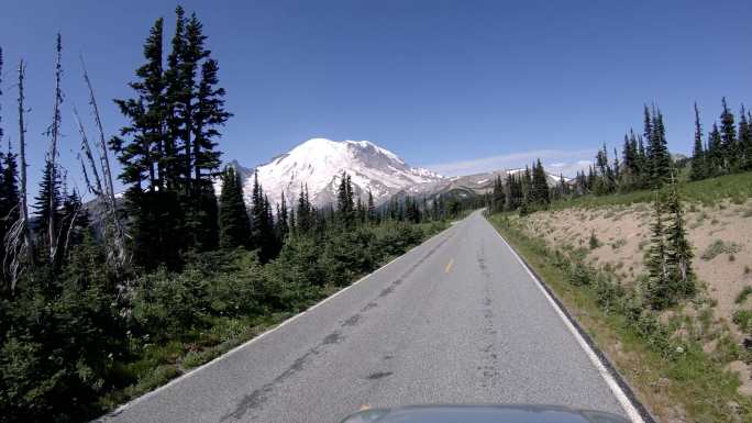 国家公园中的公路美丽自然西雅图