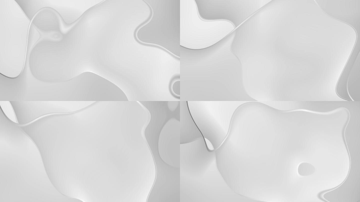 浅灰色平滑液体波抽象运动背景