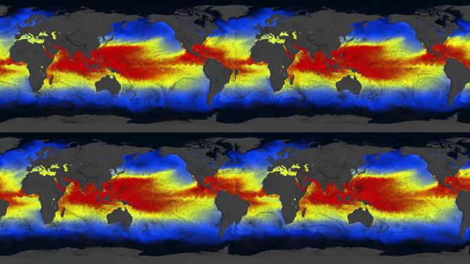 地球水面全球变暖模拟