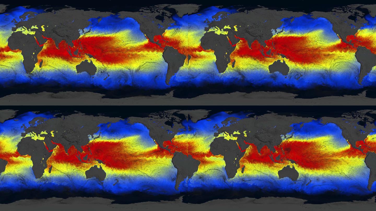 地球水面全球变暖模拟
