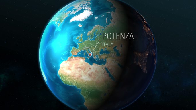 意大利-波滕扎-从太空到地球