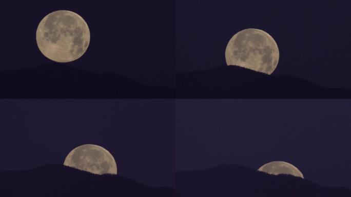 元宵节月亮圆月满月月球月落 月亮中秋节