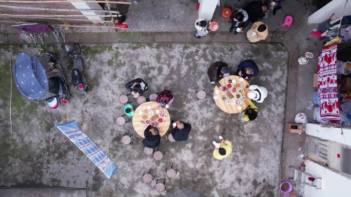 四川坝坝宴过年团年饭