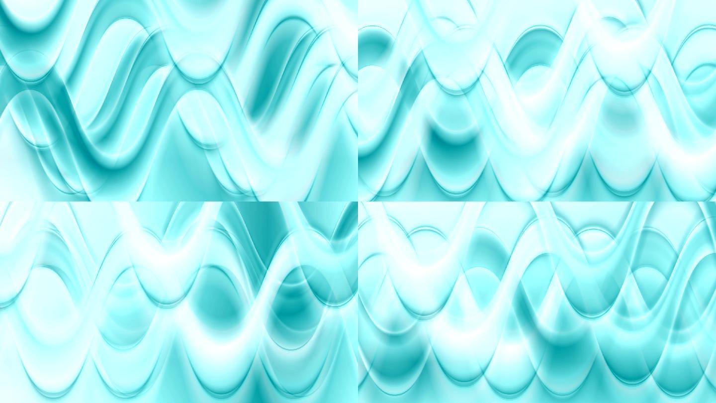 绿松石色平滑抽象波视频动画