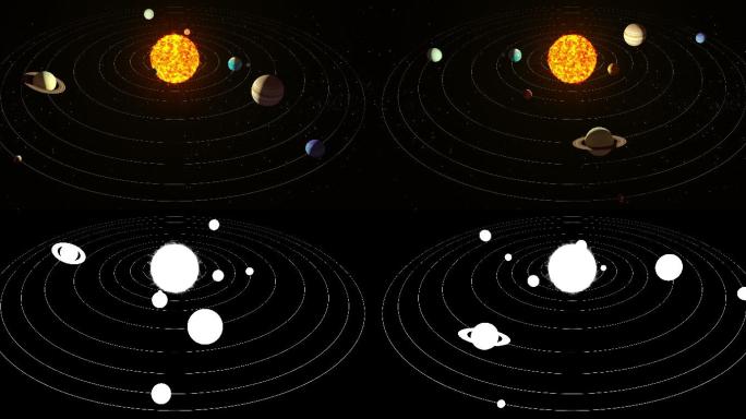 太阳系3d动画探索宇宙太空八大行星九大行