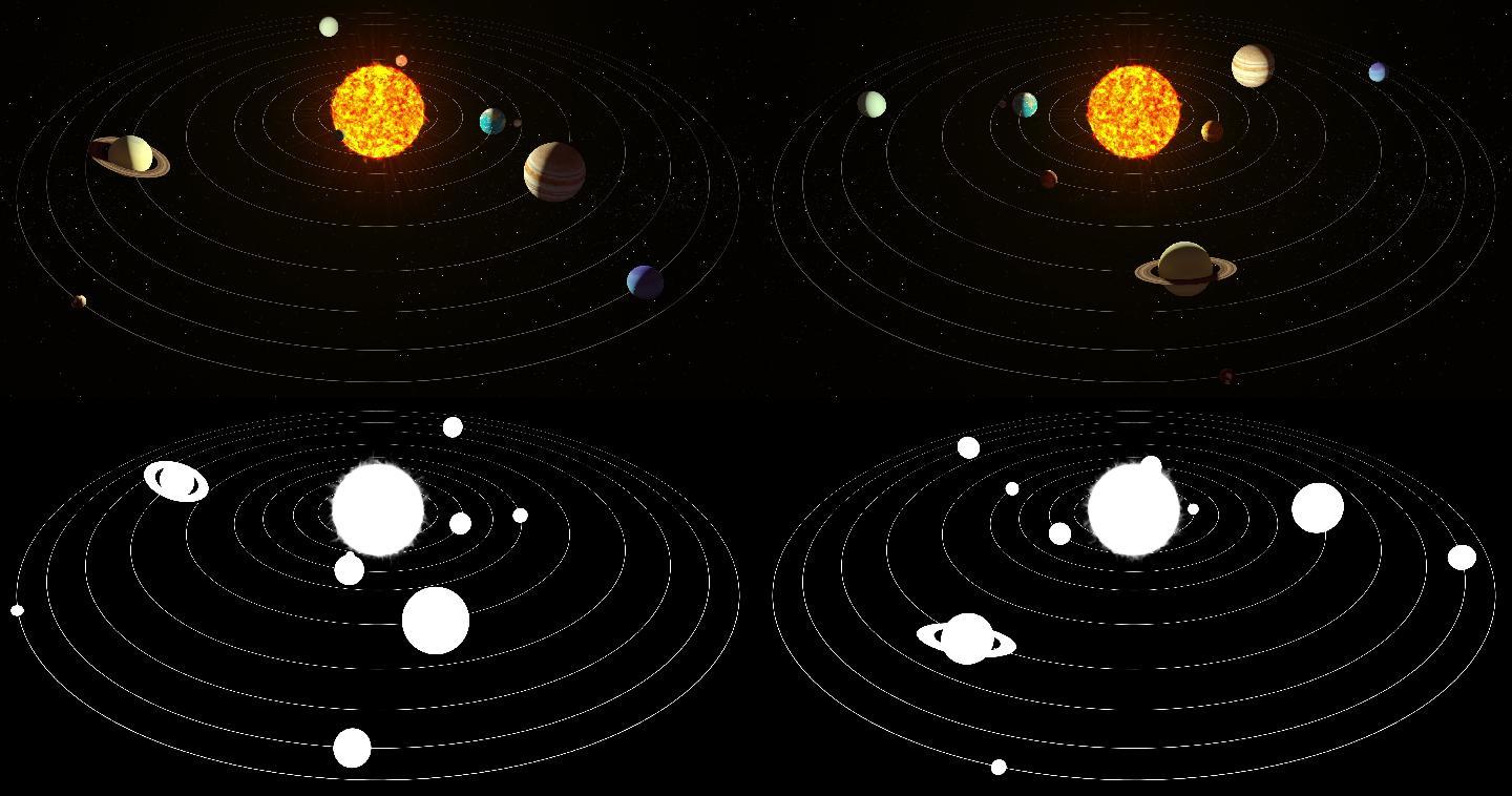 太阳系3d动画探索宇宙太空八大行星九大行