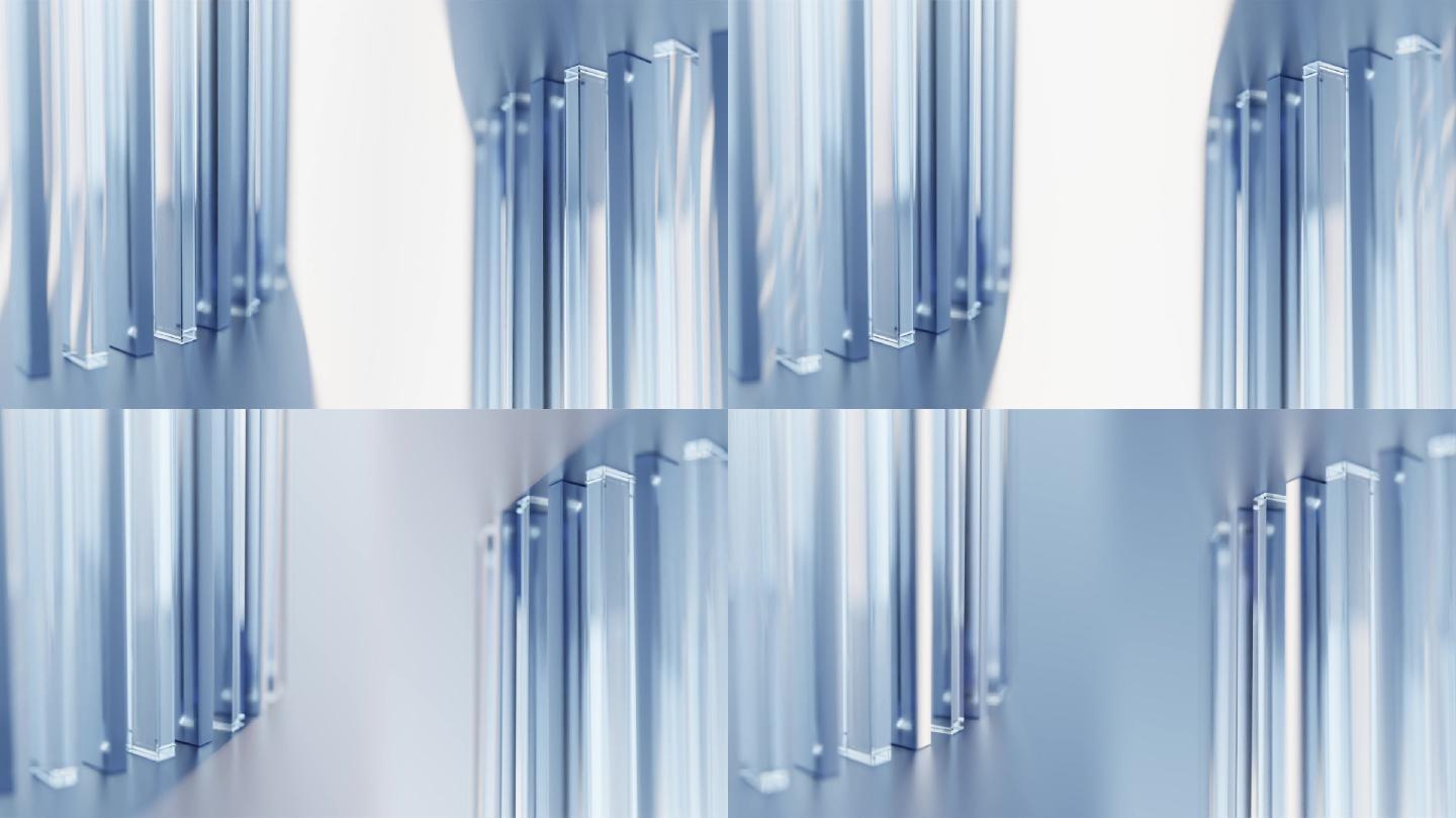 金属玻璃建筑材料艺术抽象光影表现