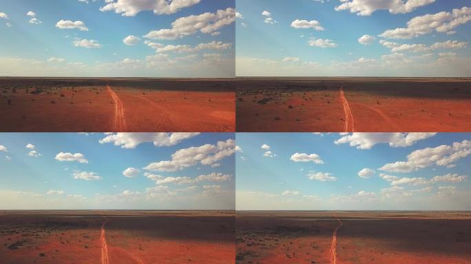 穿越澳大利亚沙漠的孤独之路