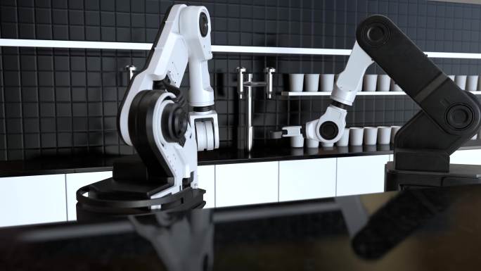 机器人自动咖啡机卡布奇诺ai人工智能智慧