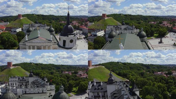 立陶宛首都维尔纽斯老城鸟瞰图