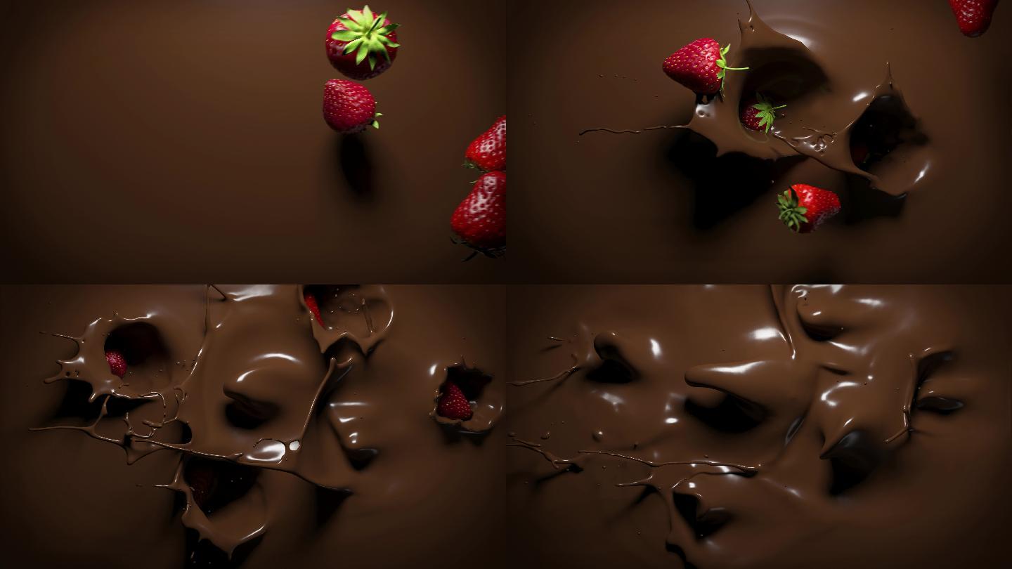草莓会变成融化的巧克力
