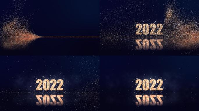2022年黄金颗粒的新年数字