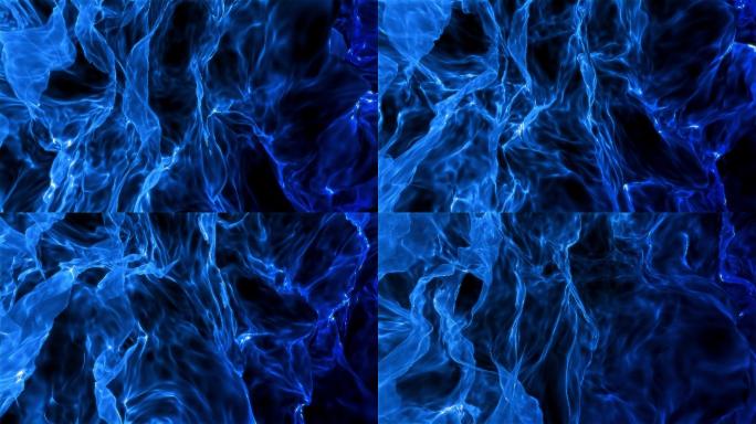 深蓝色优雅抽象火焰
