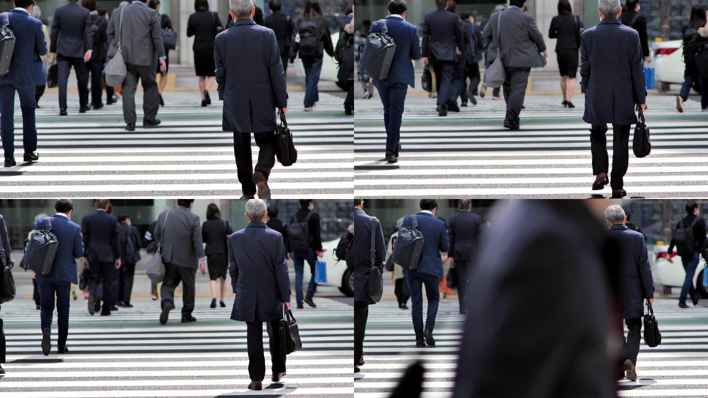 日本东京斑马线升格慢动作慢镜头