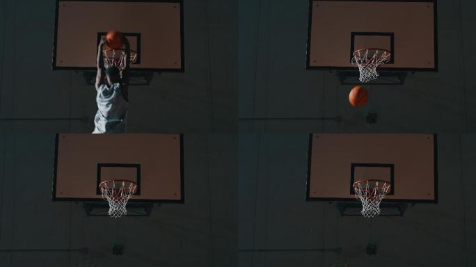 篮球训练灌篮扣篮慢动作