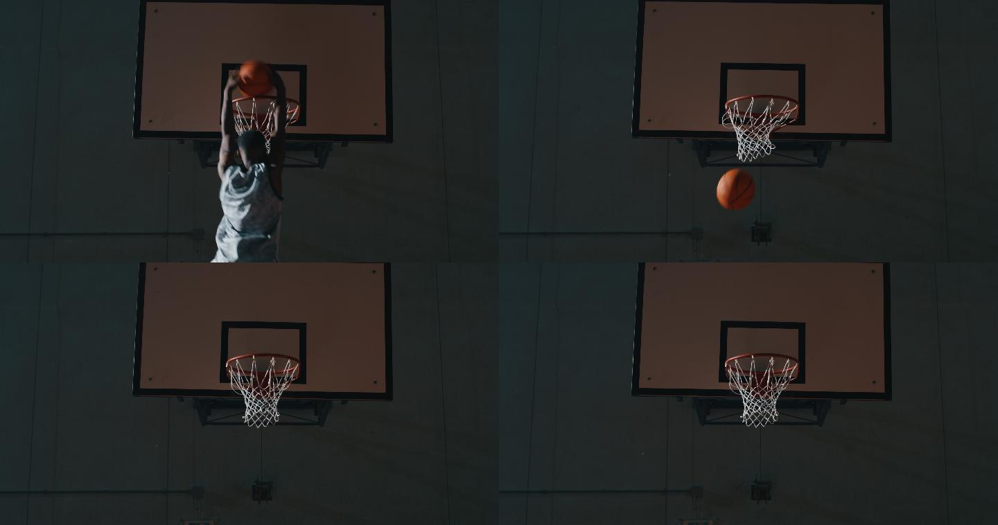 篮球训练灌篮扣篮慢动作