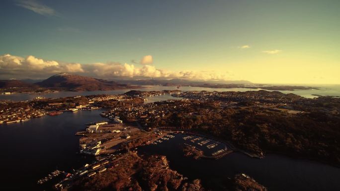 挪威特隆海姆地区鸟瞰图