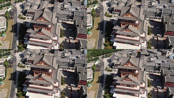 航拍广西柳州窑埠古镇