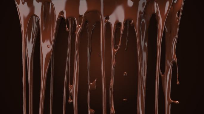 巧克力滴下来流体液体瀑布流动美食甜品