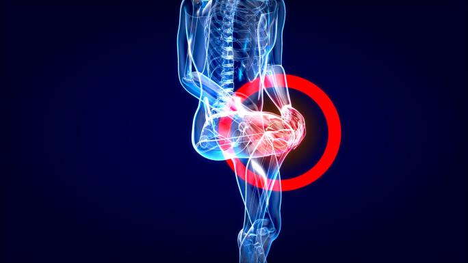 膝盖扭伤或疼痛三维医学器官3D人体