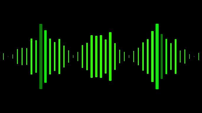 绿色的音频波形