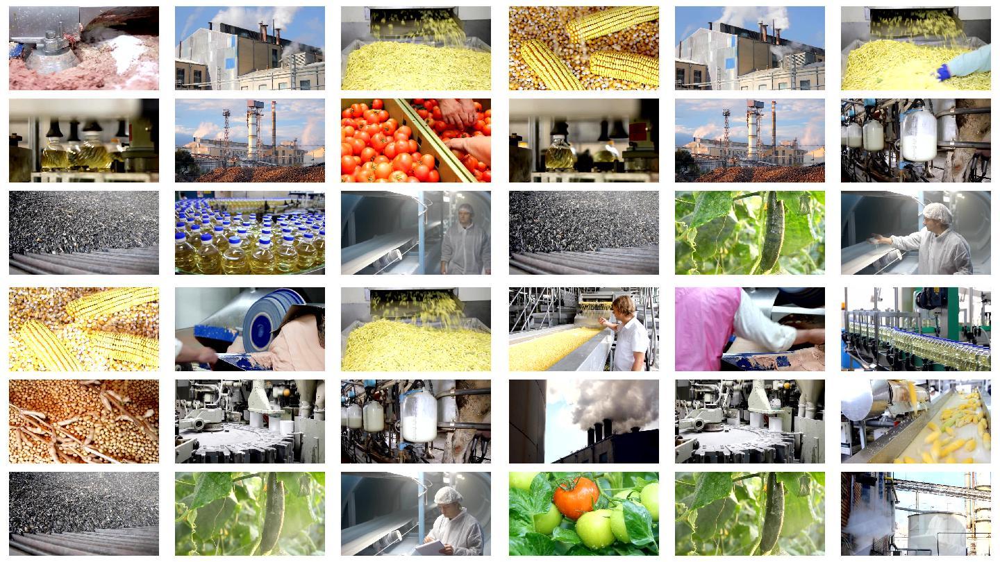 食品生产多屏幕食品厂加工车间食品工业