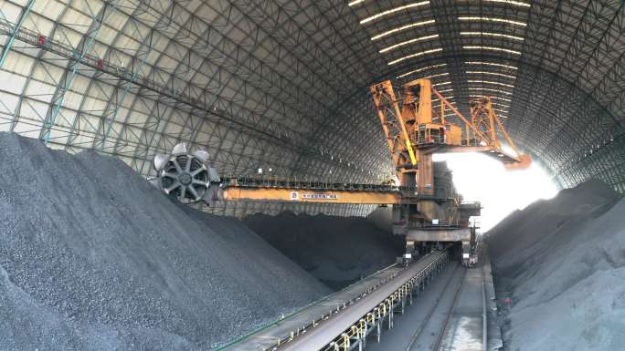 煤场 煤棚 煤炭运输 发电厂煤场 斗轮机