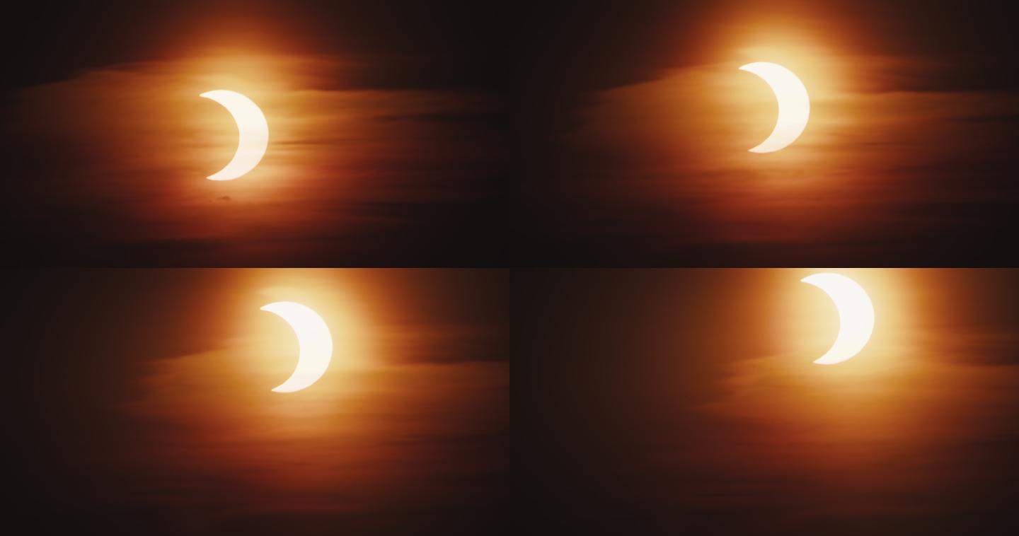 从加拿大看到的“火环”日食。