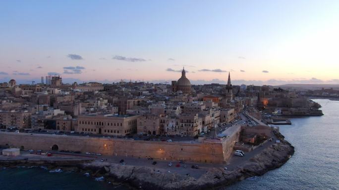 马耳他首都瓦莱塔鸟瞰图