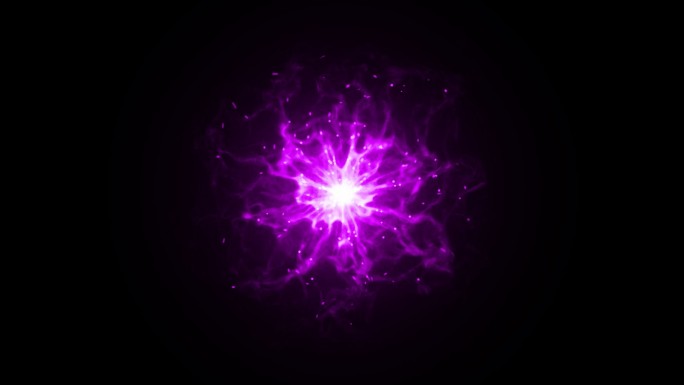 4K紫色能量绽放冲击波扩散