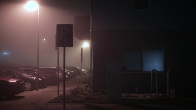 夜晚的雾霾限制视野