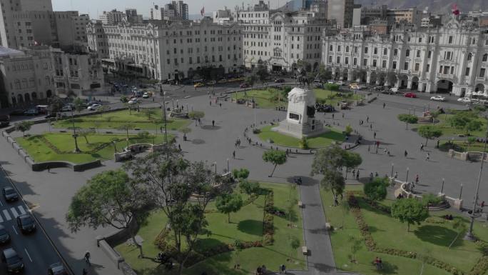 秘鲁利马圣马丁广场鸟瞰图