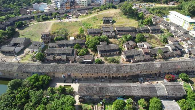 漳州平和庄上土楼航拍素材