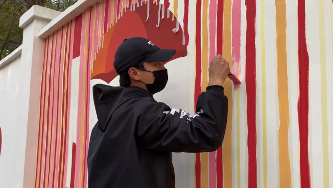 街头艺术创作网红打卡墙