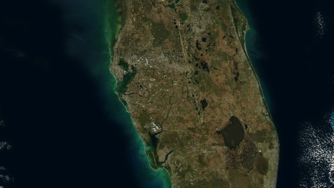 从太空看美国佛罗里达州